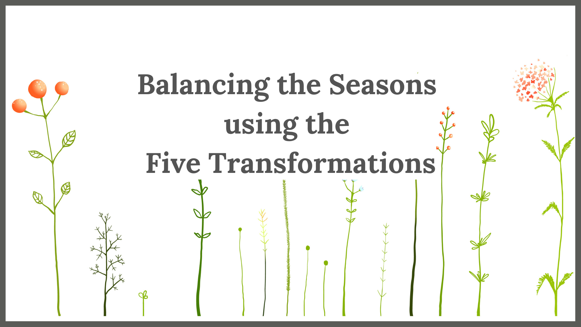 Balancing the Seasons